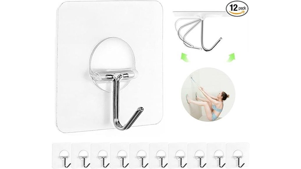 12 pack waterproof heavy duty hooks