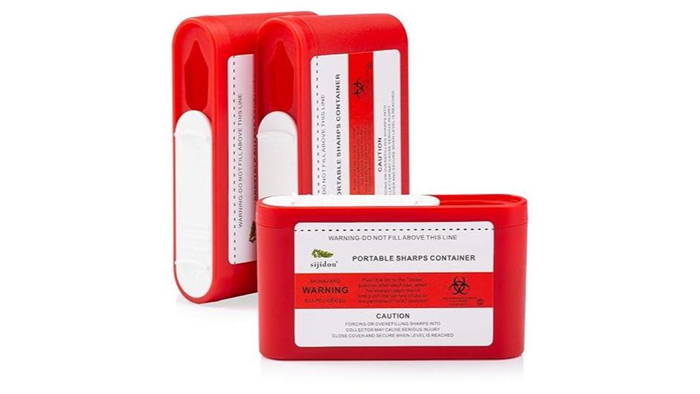 Mini Sharp Box Portable Mini Sharps Container (Travel Size) for On-the-Go Use - Away ...