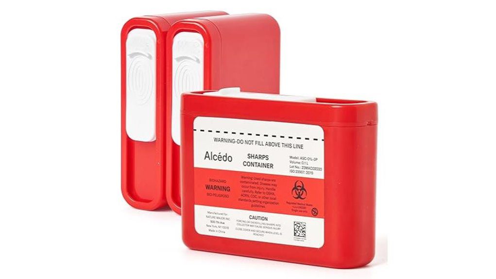 Mini Sharp Box Portable Mini Sharps Container (Travel Size) for On-the-Go Use - Away ...