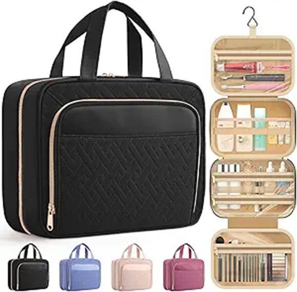 black hooked waterproof toiletry