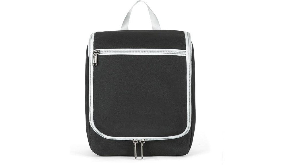 black waterproof travel toiletry
