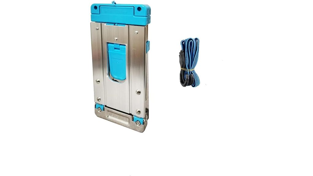 blue folding luggage dolly