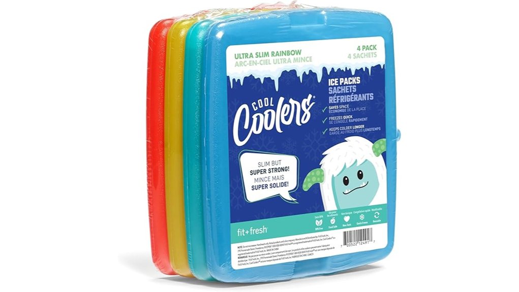 colorful slim ice packs