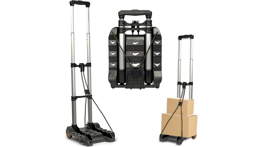 compact aluminum 2 wheel cart