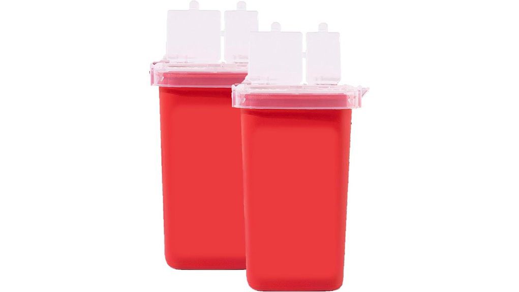 Mini Sharp Box Portable Mini Sharps Container (Travel Size) for On-the-Go Use - Away ...