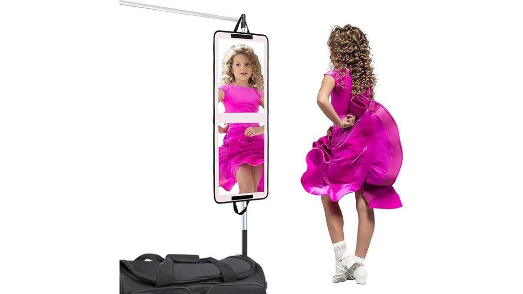 foldable 13x33 full length mirror