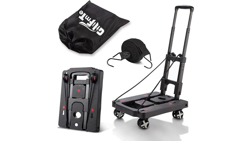 foldable lightweight 4 wheel handtruck