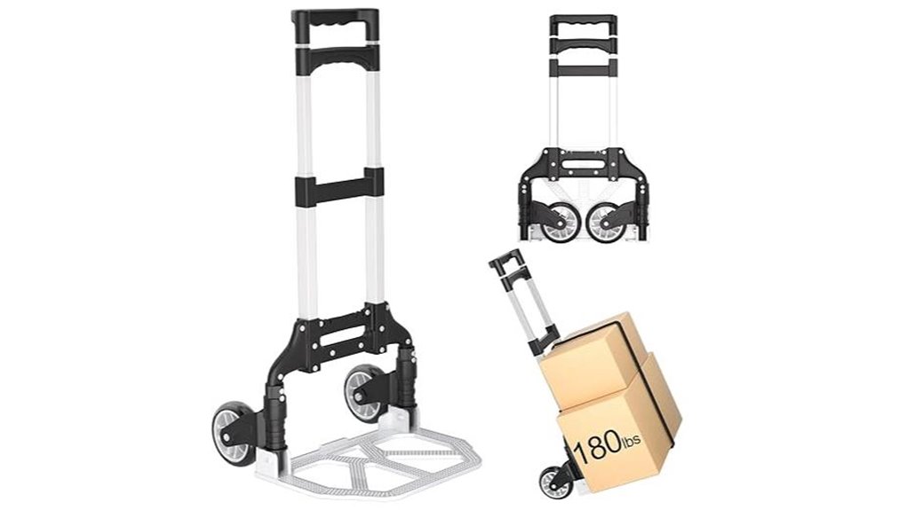 foldable telescopic aluminum handtruck
