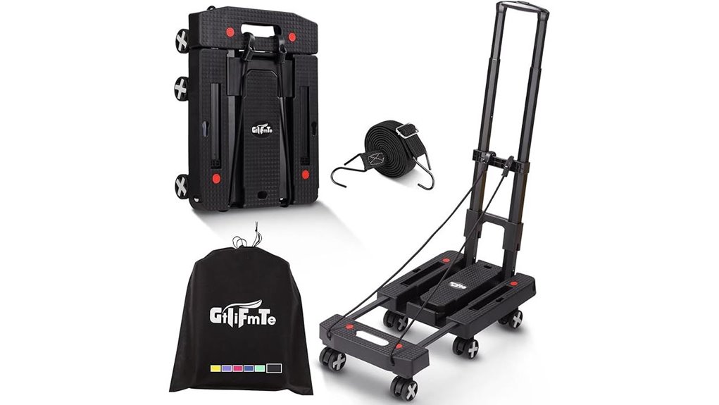 folding lightweight six wheel handcart