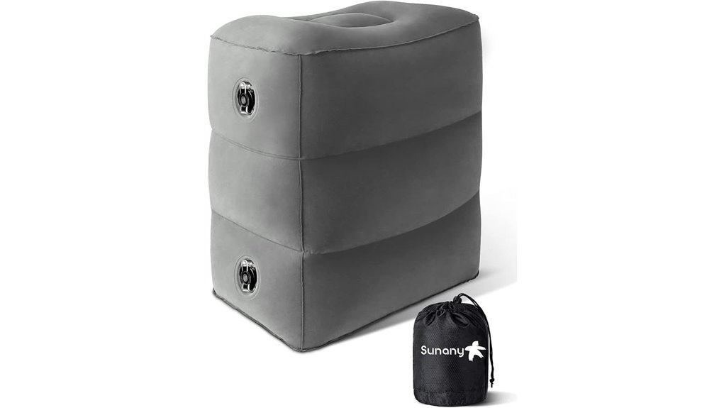 inflatable dark grey footrest