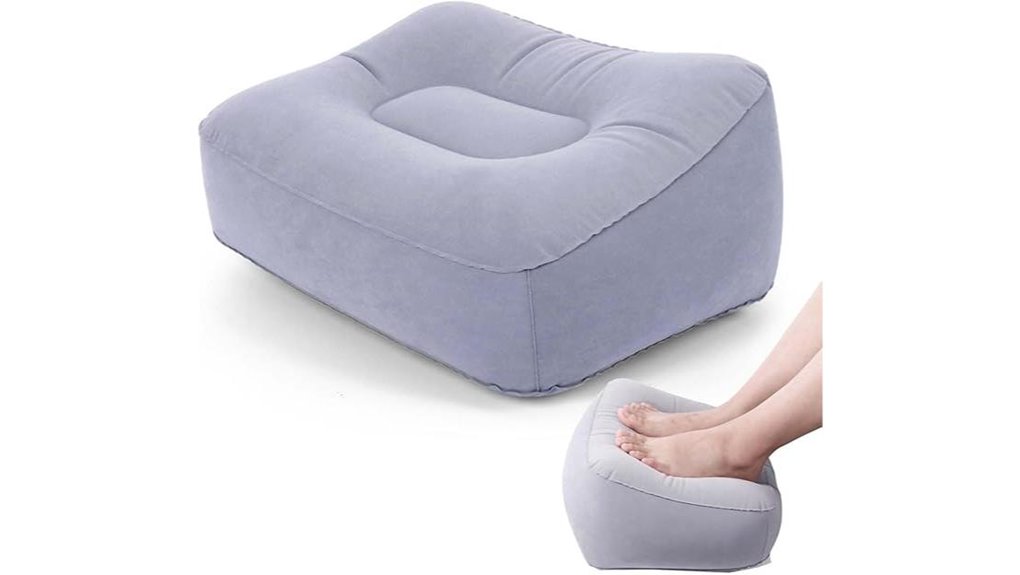 inflatable portable travel footrest