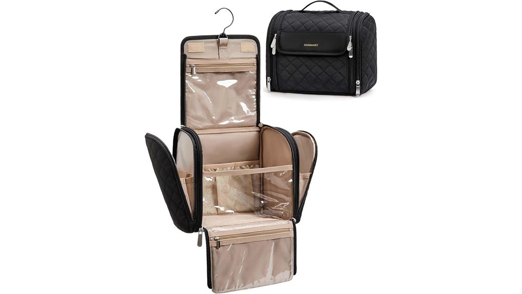 portable hooked makeup bag