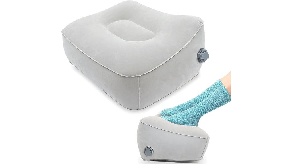portable inflatable travel footrest