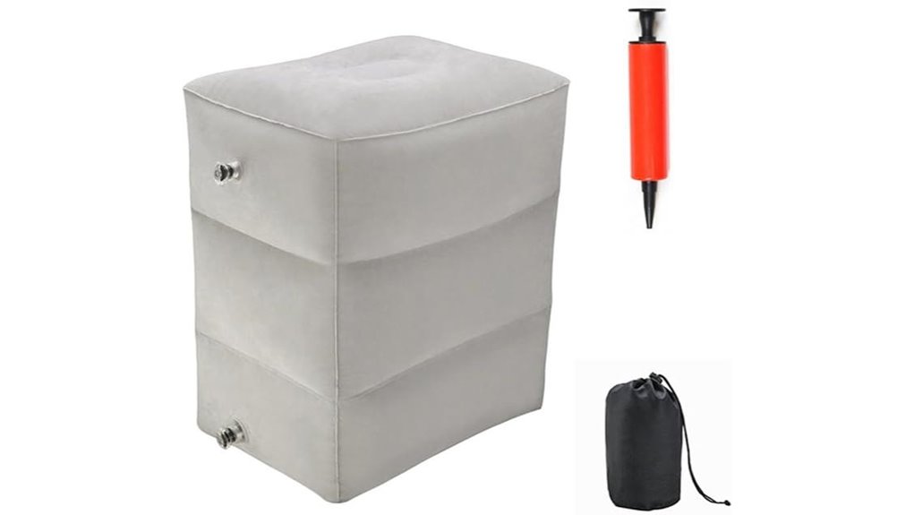 pump enabled inflatable foot rest