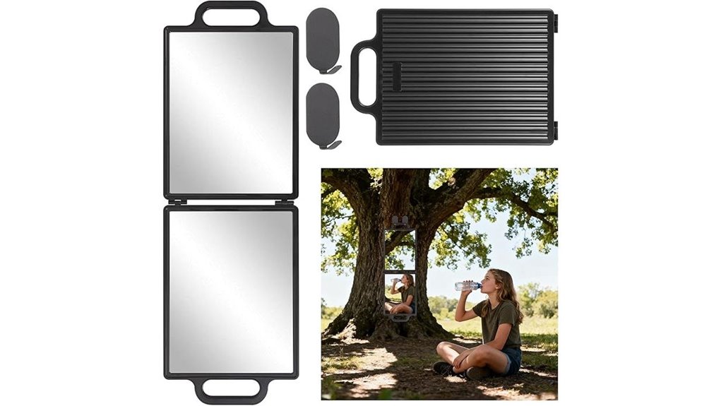 shatterproof full length handle mirror