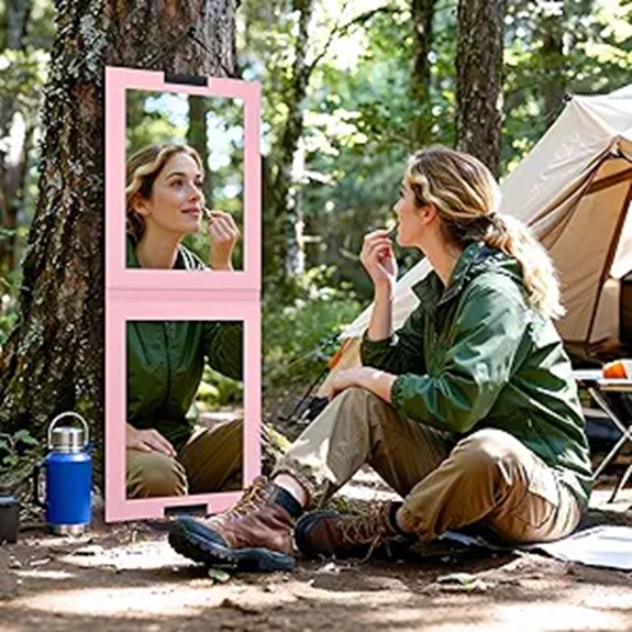 shinowa pink foldable mirror