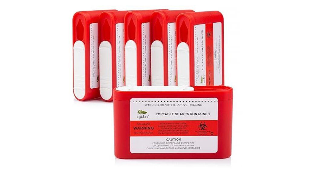 Mini Sharp Box Portable Mini Sharps Container (Travel Size) for On-the-Go Use - Away ...