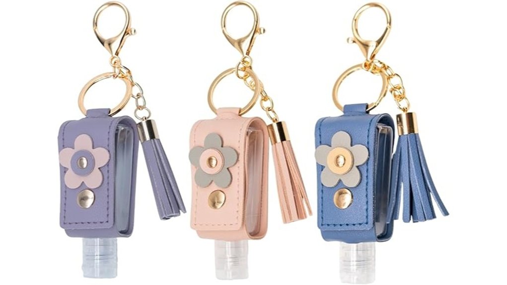travel sanitizer keychain holders