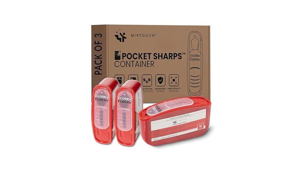 Mini Sharp Box Portable Mini Sharps Container (Travel Size) for On-the-Go Use - Away ...